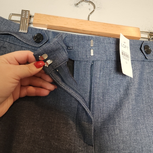 NWT Ann Taylor Loft The Skinny Blue Thick Pants Women's Size 12 - Picture 6 of 13